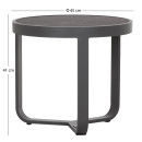 ΤΡΑΠΕΖΑΚΙ ΑΛΟΥΜΙΝΙΟΥ DEVIOUS SM6440.01 ΑΝΘΡΑΚΙ--ΓΚΡΙ SINTERED STONE TOP Φ45x41Υεκ.