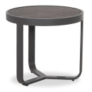 ΤΡΑΠΕΖΑΚΙ ΑΛΟΥΜΙΝΙΟΥ DEVIOUS SM6440.01 ΑΝΘΡΑΚΙ--ΓΚΡΙ SINTERED STONE TOP Φ45x41Υεκ.