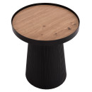 ΤΡΑΠΕΖΑΚΙ ΒΟΗΘΗΤΙΚΟ DENTON HM18023.01 MDF TOP ΦΥΣΙΚΟ ΞΥΛΟΥ-ΒΑΣΗ ΜΑΥΡΗ Φ45x51,5Υεκ.