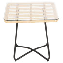 ΤΡΑΠΕΖΑΚΙ GERRY HM5717.11 ΜΕ WICKER ΜΠΕΖ-ΜΑΥΡΟ ΜΕΤΑΛ.ΣΚΕΛΕΤΟ 50x50x47,5Υεκ.