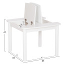 ΤΡΑΠΕΖΑΚΙ ΠΑΙΔΙΚΟ ΜΕ ΑΠΟΘ.ΧΩΡΟΥΣ RICKI HM18339.03 MDF & ΣΥΜΗΔΑ ΣΕ ΛΕΥΚΟ 65x65x47Υεκ