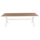 ΤΡΑΠΕΖΙ ΑΛΟΥΜΙΝΙΟΥ ΟΡΘΟΓΩΝΙΟ TAWNEE HM6039.02 ΛΕΥΚΟ-POLYWOOD ΦΥΣΙΚΟ 219,5x89,5x73Υ