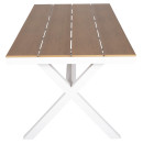 ΤΡΑΠΕΖΙ ΑΛΟΥΜΙΝΙΟΥ ΟΡΘΟΓΩΝΙΟ TAWNEE HM6039.02 ΛΕΥΚΟ-POLYWOOD ΦΥΣΙΚΟ 219,5x89,5x73Υ