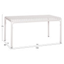 ΤΡΑΠΕΖΙ ΑΛΟΥΜΙΝΙΟΥ RACHEL HM6339.02 ΛΕΥΚΟ 150x80x75Υεκ.