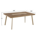 ΤΡΑΠΕΖΙ ΑΛΟΥΜΙΝΙΟΥ TABER HM5131.04 ΚΑΠΟΥΤΣΙΝΟ ΜΕ POLYWOOD TOP 200x100x75Υεκ