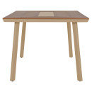 ΤΡΑΠΕΖΙ ΑΛΟΥΜΙΝΙΟΥ TABER HM5131.04 ΚΑΠΟΥΤΣΙΝΟ ΜΕ POLYWOOD TOP 200x100x75Υεκ