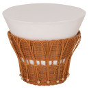 ΤΡΑΠΕΖΙ ΒΟΗΘΗΤΙΚΟ PERRAL HM18164.02S FIBER CEMENT ΛΕΥΚΟ-ΦΥΣΙΚΟ RATTAN--Φ42x36Υεκ