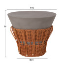 ΤΡΑΠΕΖΙ ΒΟΗΘΗΤΙΚΟ PERRAL HM18164.03S FIBER CEMENT ΓΚΡΙ-ΦΥΣΙΚΟ RATTAN--Φ42x36Υεκ
