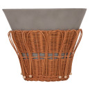 ΤΡΑΠΕΖΙ ΒΟΗΘΗΤΙΚΟ PERRAL HM18164.03S FIBER CEMENT ΓΚΡΙ-ΦΥΣΙΚΟ RATTAN--Φ42x36Υεκ