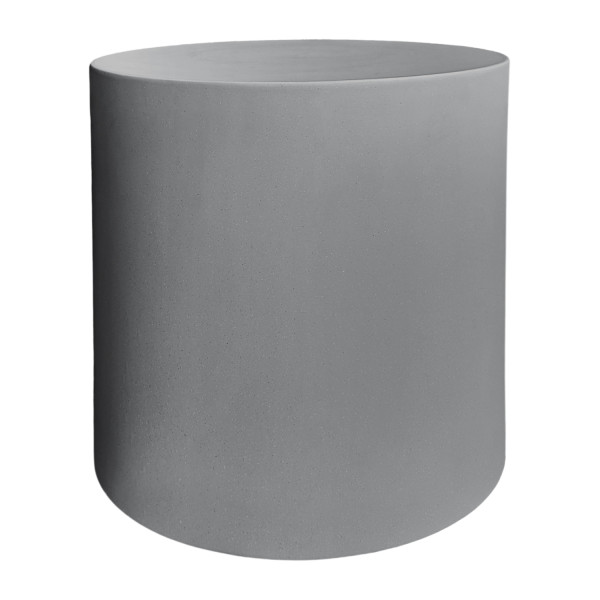 ΤΡΑΠΕΖΙ ΒΟΗΘΗΤΙΚΟ FIBER CEMENT ΣΤΡΟΓΓΥΛΟ KYOKO HM6592.01 ΓΚΡΙ Φ40x43Υεκ.
