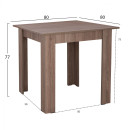 ΤΡΑΠΕΖΙ ΚΟΥΖΙΝΑΣ KELVIN HM2427.05, SONOMA OAK TRUFFLE, 80x80x77εκ.