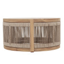 ΤΡΑΠΕΖΙ ΜΕΣΗΣ ΕΞ.ΧΩΡΟΥ ΣΤΡΟΓΓΥΛΟ MORMONT HM6262.01 ΞΥΛΟ ΑΚΑΚΙΑΣ-ΣΧΟΙΝΙ ΜΠΕΖ Φ60x40Υεκ