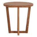 ΤΡΑΠΕΖΙ ΜΕΣΗΣ ΣΤΡΟΓΓΥΛΟ KOLIN HM6650 ΞΥΛΟ TEAK ΦΥΣΙΚΟ Φ65x65Υεκ.