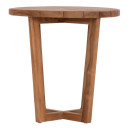 ΤΡΑΠΕΖΙ ΜΕΣΗΣ ΣΤΡΟΓΓΥΛΟ KOLIN HM6650 ΞΥΛΟ TEAK ΦΥΣΙΚΟ Φ65x65Υεκ.