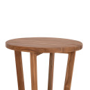 ΤΡΑΠΕΖΙ ΜΕΣΗΣ ΣΤΡΟΓΓΥΛΟ KOLIN HM6650 ΞΥΛΟ TEAK ΦΥΣΙΚΟ Φ65x65Υεκ.
