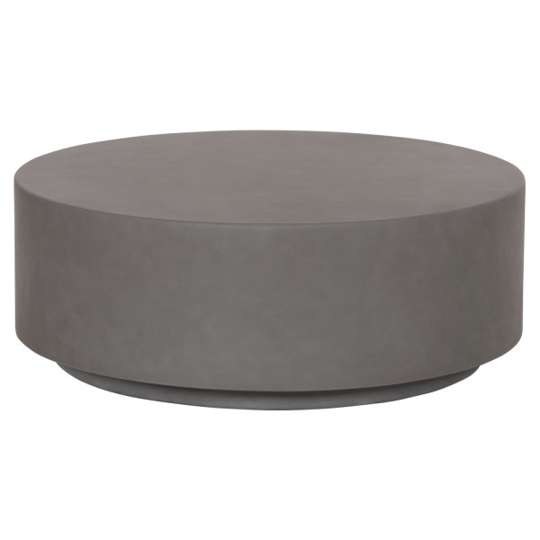 ΤΡΑΠΕΖΙ ΜΕΣΗΣ ΣΤΡΟΓΓΥΛΟ KYOKO HM6579.01 ΓΚΡΙ FIBER CEMENT Φ90x30Υεκ.