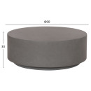 ΤΡΑΠΕΖΙ ΜΕΣΗΣ ΣΤΡΟΓΓΥΛΟ KYOKO HM6579.01 ΓΚΡΙ FIBER CEMENT Φ90x30Υεκ.