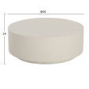 ΤΡΑΠΕΖΙ ΜΕΣΗΣ ΣΤΡΟΓΓΥΛΟ KYOKO HM6579.02 ΜΠΕΖ FIBER CEMENT Φ90x34Υεκ.