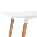 ΤΡΑΠΕΖΙ MINIMAL HM8581.01 ΛΕΥΚΟ MDF-ΠΟΔΙΑ ΟΞΙΑ ΣΕ ΦΥΣΙΚΟ ΧΡΩΜΑ- 120Χ60X74Υεκ.