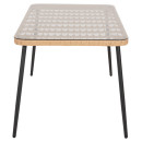 ΤΡΑΠΕΖΙ ΟΡΘΟΓΩΝΙΟ ALLEGRA HM5537.11 ΜΕΤΑΛ.ΜΑΥΡΟ-P.E. RATTAN ΦΥΣΙΚΟ 139,5x79,5x73Υεκ.