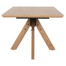 ΤΡΑΠΕΖΙ PAOLO HM9853 MDF ΜΕ ΚΑΠΛΑΜΑ ΦΡΑΞΙΝΟΥ-ΠΟΔΙΑ RUBBERWOOD-ΦΥΣΙΚΟ 180x90x75Yεκ