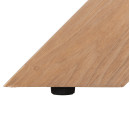 ΤΡΑΠΕΖΙ PAOLO HM9853 MDF ΜΕ ΚΑΠΛΑΜΑ ΦΡΑΞΙΝΟΥ-ΠΟΔΙΑ RUBBERWOOD-ΦΥΣΙΚΟ 180x90x75Yεκ