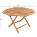 ΤΡΑΠΕΖΙ ΠΟΛΥΓΩΝΟ ΠΤΥΣΣΟΜΕΝΟ KARLIN HM6618 ΞΥΛΟ TEAK ΣΕ ΦΥΣΙΚΟ ΧΡΩΜΑ 120x120x75Yεκ.