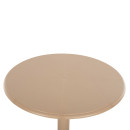 ΤΡΑΠΕΖΙ ΠΟΛΥΠΡΟΠΥΛΕΝΙΟΥ ΣΤΡΟΓΓΥΛΟ TERRIN HM6124.14 ΚΑΠΟΥΤΣΙΝΟ Φ61x77Υεκ.