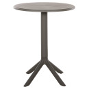 ΤΡΑΠΕΖΙ ΠΟΛΥΠΡΟΠΥΛΕΝΙΟΥ ΣΤΡΟΓΓΥΛΟ TERRIN HM6124.15 OLIVE GREEN Φ60x75Υεκ.