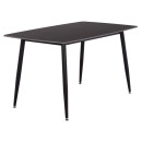 ΤΡΑΠΕΖΙ RAVEN HM18149.02 ΚΕΡΑΜΙΚΟ TOP ΜΕ ΟΨΗ ΜΑΥΡΟ ΜΑΡΜΑΡΟ 140x80x74Υεκ.