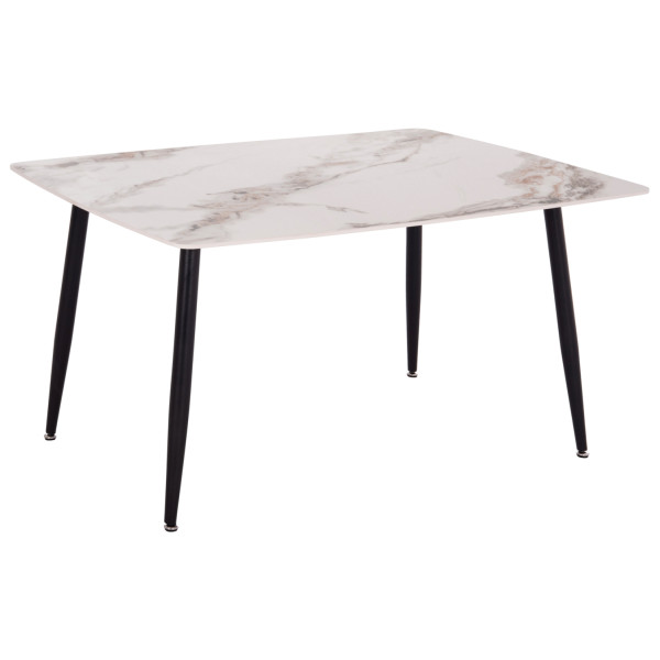 ΤΡΑΠΕΖΙ RAVEN HM18149.04 ΚΕΡΑΜΙΚΟ TOP ΜΕ ΟΨΗ ΛΕΥΚΟ/ΚΑΦΕ ΜΑΡΜΑΡΟ 140x80x74Υεκ.