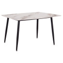 ΤΡΑΠΕΖΙ RAVEN HM18149.04 ΚΕΡΑΜΙΚΟ TOP ΜΕ ΟΨΗ ΛΕΥΚΟ/ΚΑΦΕ ΜΑΡΜΑΡΟ 140x80x74Υεκ.