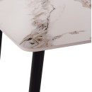 ΤΡΑΠΕΖΙ RAVEN HM18149.04 ΚΕΡΑΜΙΚΟ TOP ΜΕ ΟΨΗ ΛΕΥΚΟ/ΚΑΦΕ ΜΑΡΜΑΡΟ 140x80x74Υεκ.