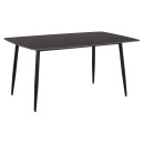 ΤΡΑΠΕΖΙ RAVEN HM18150.02 ΚΕΡΑΜΙΚΟ TOP ΜΕ ΟΨΗ ΜΑΥΡΟ ΜΑΡΜΑΡΟ 160x80x74Υεκ.