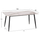 ΤΡΑΠΕΖΙ RAVEN HM18150.04 ΚΕΡΑΜΙΚΟ TOP ΜΕ ΟΨΗ ΛΕΥΚΟ/ΚΑΦΕ ΜΑΡΜΑΡΟ 160x80x74Υεκ.