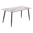 ΤΡΑΠΕΖΙ RAVEN HM18150.04 ΚΕΡΑΜΙΚΟ TOP ΜΕ ΟΨΗ ΛΕΥΚΟ/ΚΑΦΕ ΜΑΡΜΑΡΟ 160x80x74Υεκ.