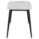 ΤΡΑΠΕΖΙ RAVEN HM9854.01 ΚΕΡΑΜΙΚΟ TOP ΜΑΤ ΛΕΥΚΟ ΜΑΡΜΑΡΟ-ΜΑΥΡΟ ΜΕΤΑΛΛΟ 120x70x73Υεκ.