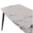 ΤΡΑΠΕΖΙ RAVEN HM9854.01 ΚΕΡΑΜΙΚΟ TOP ΜΑΤ ΛΕΥΚΟ ΜΑΡΜΑΡΟ-ΜΑΥΡΟ ΜΕΤΑΛΛΟ 120x70x73Υεκ.