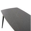 ΤΡΑΠΕΖΙ RAVEN HM9854.02 ΚΕΡΑΜΙΚΟ TOP ΜΑΥΡΟ ΜΑΡΜΑΡΟ-ΜΑΥΡΟ ΜΕΤΑΛΛΟ 120x70x73Υεκ.