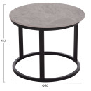 ΤΡΑΠΕΖΙ ΣΑΛΟΝΙΟΥ 2ΤΜΧ TALOS ΚΕΡΑΜΙΚΟ TOP ΜΕ ΟΨΗ ΓΚΡΙ ΜΑΡΜΑΡΟΥ HM18140.04 Φ70+Φ50