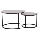 ΤΡΑΠΕΖΙ ΣΑΛΟΝΙΟΥ 2ΤΜΧ TALOS ΚΕΡΑΜΙΚΟ TOP ΜΕ ΟΨΗ ΓΚΡΙ ΜΑΡΜΑΡΟΥ HM18140.04 Φ70+Φ50