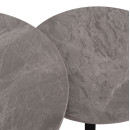 ΤΡΑΠΕΖΙ ΣΑΛΟΝΙΟΥ 2ΤΜΧ TALOS ΚΕΡΑΜΙΚΟ TOP ΜΕ ΟΨΗ ΓΚΡΙ ΜΑΡΜΑΡΟΥ HM18140.04 Φ70+Φ50