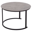 ΤΡΑΠΕΖΙ ΣΑΛΟΝΙΟΥ 2ΤΜΧ TALOS ΚΕΡΑΜΙΚΟ TOP ΜΕ ΟΨΗ ΓΚΡΙ ΜΑΡΜΑΡΟΥ HM18140.04 Φ70+Φ50