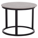 ΤΡΑΠΕΖΙ ΣΑΛΟΝΙΟΥ 2ΤΜΧ TALOS ΚΕΡΑΜΙΚΟ TOP ΜΕ ΟΨΗ ΓΚΡΙ ΜΑΡΜΑΡΟΥ HM18140.04 Φ70+Φ50