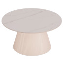 ΤΡΑΠΕΖΙ ΣΑΛΟΝΙΟΥ DUNCAN HM18022.02 ΚΕΡΑΜΙΚΟ TOP-MDF ΒΑΣΗ-ΚΡΕΜ ΛΕΥΚΟ Φ80x41Υεκ.