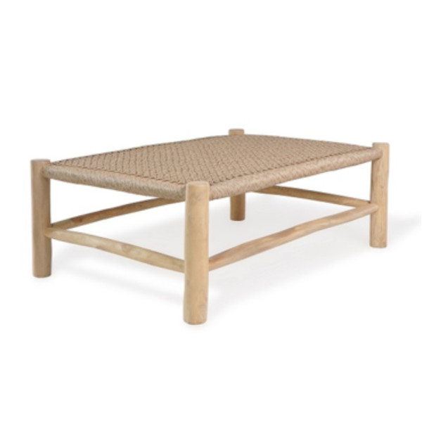 ΤΡΑΠΕΖΙ ΣΑΛΟΝΙΟΥ LONDER HM5985 ΞΥΛΟ ΤΕΑΚ- ΣΥΝΘΕΤΙΚΟ RATTAN-ΦΥΣΙΚΟ 119x79,5x41Yεκ.
