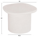 ΤΡΑΠΕΖΙ ΣΑΛΟΝΙΟΥ ΟΒΑΛ ΣΕΙΡΑ SANTORINI HM18054 MDF ΣΕ ΥΠΟΛΕΥΚΟ ΧΡΩΜΑ 54x54,5x40Υεκ
