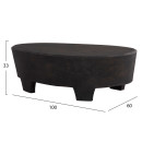 ΤΡΑΠΕΖΙ ΣΑΛΟΝΙΟΥ ΟΒΑΛ ΣΕΙΡΑ SANTORINI HM18066 MDF ΣΕ ΜΑΥΡΟ ΧΡΩΜΑ 100x60x33Υεκ.