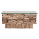 ΤΡΑΠΕΖΙ ΣΑΛΟΝΙΟΥ ΟΡΘΟΓΩΝΙΟ SPARROW HM18366 DRIFTWOOD--ΓΥΑΛΙ 105x45x47Υεκ.