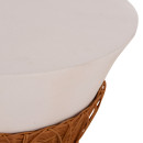ΤΡΑΠΕΖΙ ΣΑΛΟΝΙΟΥ PERRAL HM18164.02L FIBER CEMENT ΛΕΥΚΟ-ΦΥΣΙΚΟ RATTAN--Φ55x45Υεκ
